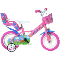 Dino Bikes Peppa Malac gyerek kerékpár 12-es méretben 1